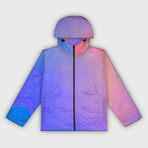 Женская ветровка Сине фиолетовый градиент / 3D-Черный – фото 1