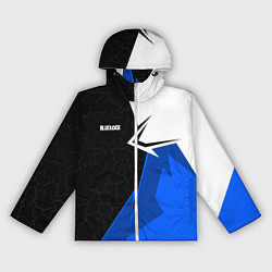 Ветровка с капюшоном женская Блюлок - бело-синей спорт, цвет: 3D-белый