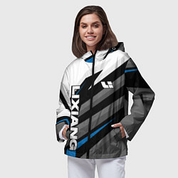 Ветровка с капюшоном женская Lixiang - синий спорт, цвет: 3D-черный — фото 2