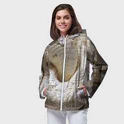 Ветровка с капюшоном женская Мой удав, цвет: 3D-белый — фото 2