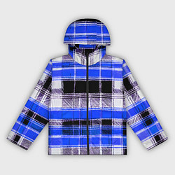 Ветровка с капюшоном женская Белые полосы на чёрно-синем фоне, цвет: 3D-черный