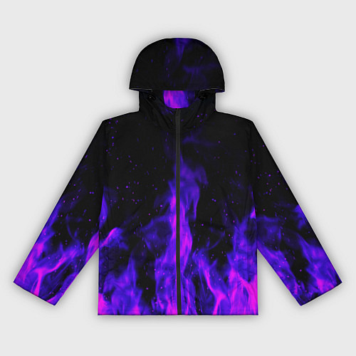 Женская ветровка Неоновый огонь на черном фоне / 3D-Черный – фото 1