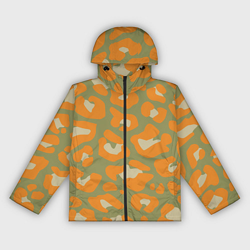 Женская ветровка Рыже-зеленый леопардовый / 3D-Черный – фото 1