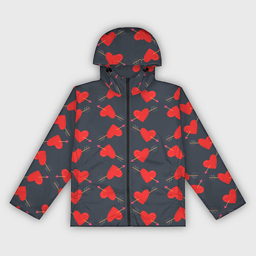 Женская ветровка Сердце со стрелой / 3D-Черный – фото 1