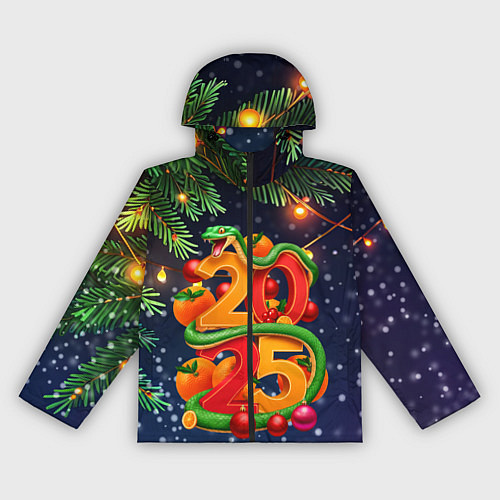 Женская ветровка Змея и мандарины 2025 / 3D-Черный – фото 1