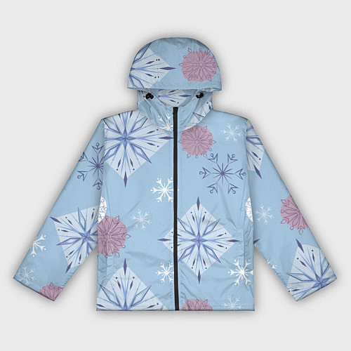 Женская ветровка Снежинки Эльзы / 3D-Черный – фото 1