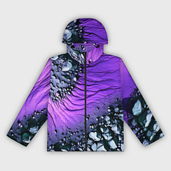 Ветровка с капюшоном женская Камни и фиолетовая земля, цвет: 3D-черный