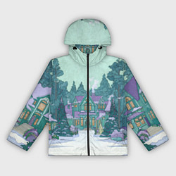 Женская ветровка Новый год - двор