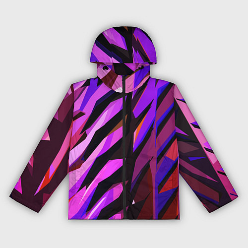 Женская ветровка Фиолетово -чёрная абстракция / 3D-Черный – фото 1