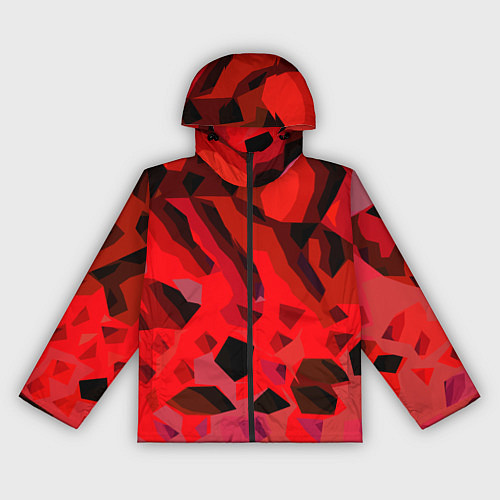 Женская ветровка Чёрно-красная пористая абстракция / 3D-Черный – фото 1