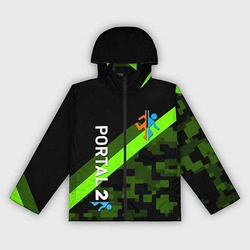 Женская ветровка Portal camo steel geometry / 3D-Черный – фото 1