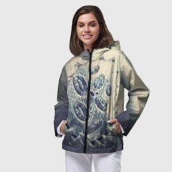 Ветровка с капюшоном женская Синяя кровь, цвет: 3D-черный — фото 2