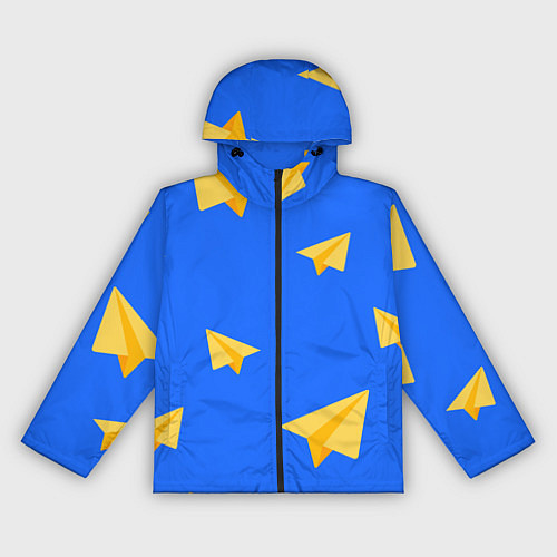 Женская ветровка Желтый самолетик / 3D-Черный – фото 1