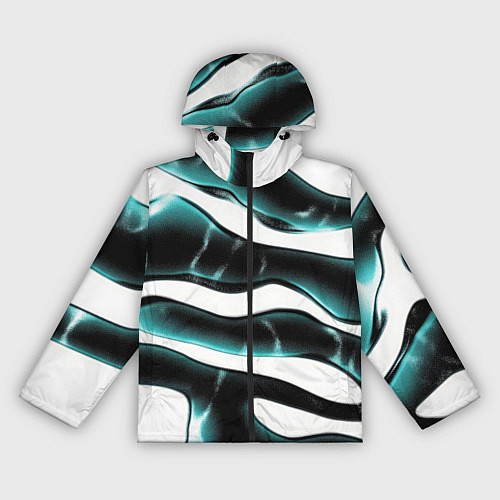 Женская ветровка Абстрактный черно-зеленый камуфляж / 3D-Черный – фото 1