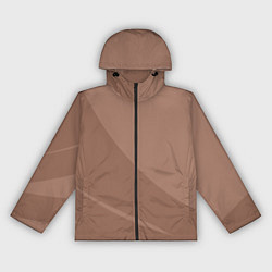 Ветровка с капюшоном женская Мокко Мусс однотонный с полосой, цвет: 3D-черный