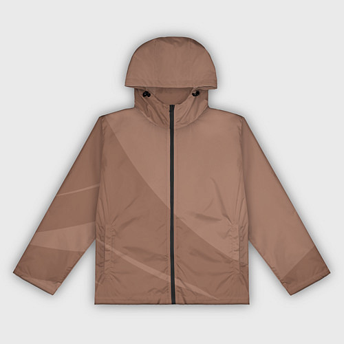 Женская ветровка Мокко Мусс однотонный с полосой / 3D-Черный – фото 1