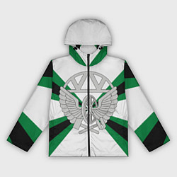 Ветровка с капюшоном женская Железнодорожные войска, цвет: 3D-черный