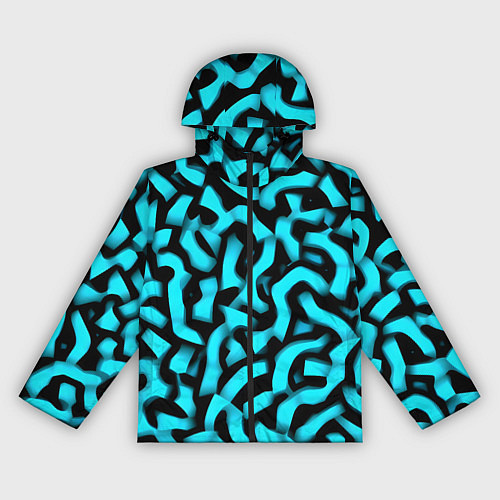 Женская ветровка Бирюзовая абстракция / 3D-Черный – фото 1