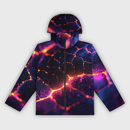 Женская ветровка Текстура вулкана / 3D-Черный – фото 1