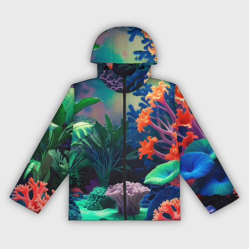 Женская ветровка Морское дно с кораллами / 3D-Черный – фото 1