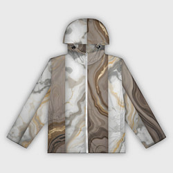 Ветровка с капюшоном женская Дерево и мрамор, цвет: 3D-белый