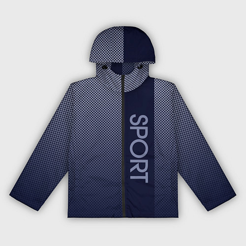 Женская ветровка Sport тёмно-синий вертикальная полоса / 3D-Черный – фото 1