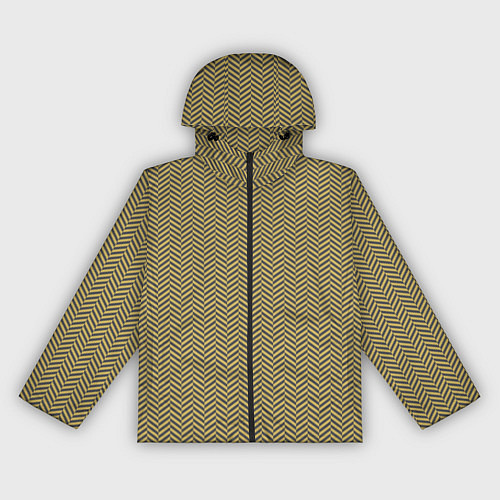 Женская ветровка Геометричный узор ёлочка / 3D-Черный – фото 1