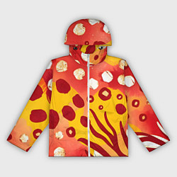 Ветровка с капюшоном женская Африканский паттерн, цвет: 3D-белый