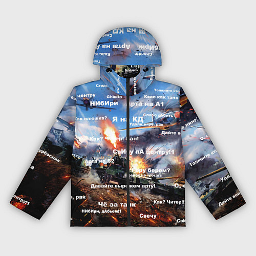 Женская ветровка Сленг геймеров танкистов / 3D-Черный – фото 1