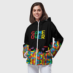 Ветровка с капюшоном женская Game over, цвет: 3D-белый — фото 2