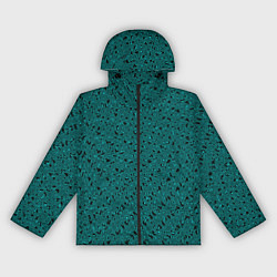 Ветровка с капюшоном женская Тёмный бирюзовый с чёрным текстура, цвет: 3D-черный