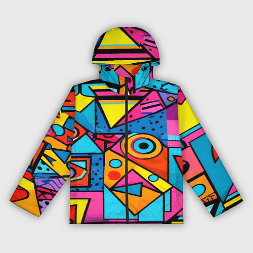 Женская ветровка Кислая геометрия / 3D-Черный – фото 1