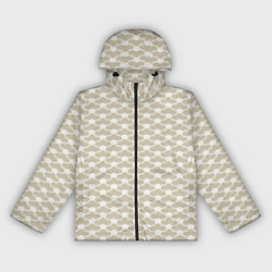 Ветровка с капюшоном женская Геометричный узор в японском стиле, цвет: 3D-черный