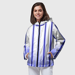 Ветровка с капюшоном женская Striped suit, цвет: 3D-черный — фото 2