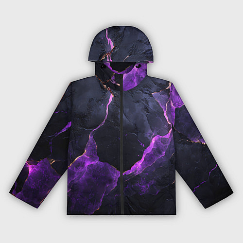Женская ветровка Фиолетово-черная объемная текстура / 3D-Черный – фото 1