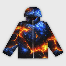 Ветровка с капюшоном женская Лада и лед в разломе плит, цвет: 3D-белый