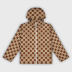 Ветровка с капюшоном женская Готические шахматы, цвет: 3D-белый