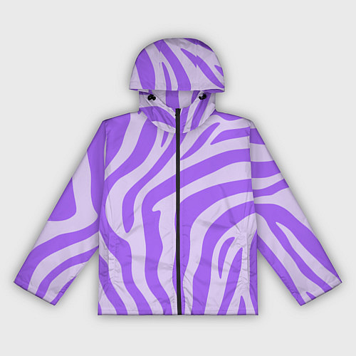 Женская ветровка Лавандовый тигровый паттерн / 3D-Черный – фото 1