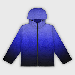 Ветровка с капюшоном женская Градиент индиго из синего в чёрный, цвет: 3D-черный