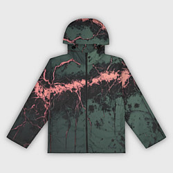 Ветровка с капюшоном женская Гранж потертая текстура, цвет: 3D-черный