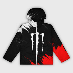 Ветровка с капюшоном женская Monster energy текстура краски, цвет: 3D-белый