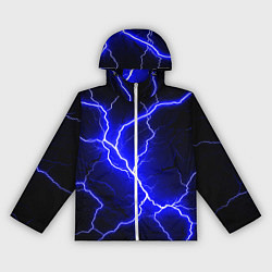 Ветровка с капюшоном женская Color blue black, цвет: 3D-белый