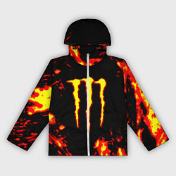 Ветровка с капюшоном женская Monster energy краски огненные, цвет: 3D-белый