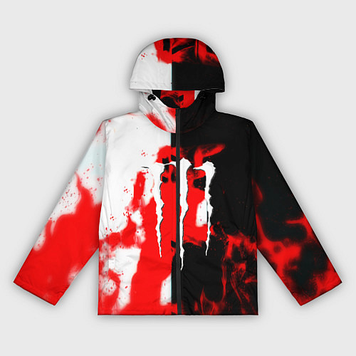 Женская ветровка Monster energy огненная текстура / 3D-Черный – фото 1