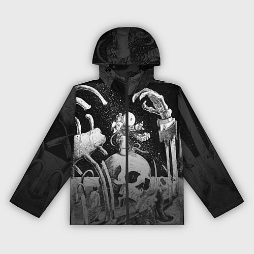 Женская ветровка Космическая фантастика / 3D-Черный – фото 1