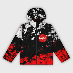 Ветровка с капюшоном женская Nasa краски, цвет: 3D-черный