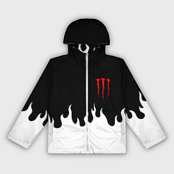 Ветровка с капюшоном женская Monster energy red logo, цвет: 3D-белый
