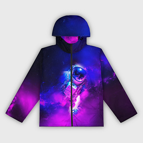Женская ветровка Космонавт среди облаков / 3D-Черный – фото 1