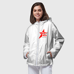 Ветровка с капюшоном женская Праздник-9 мая, цвет: 3D-белый — фото 2