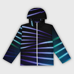 Ветровка с капюшоном женская Color black blue, цвет: 3D-белый